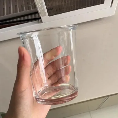 Large Mouth Transparent Glass Cup Coffee Cup Water Cup Milk Tea Beverage Cup Milkshake Milk Tea 350ml