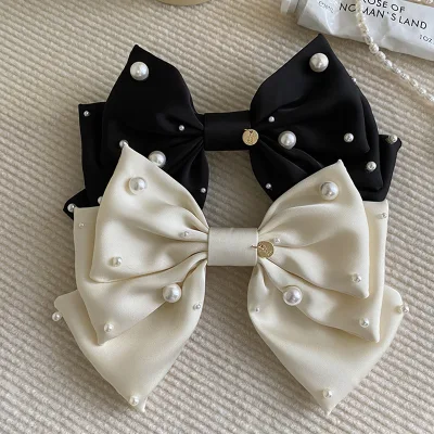 Bow Knot Pearl Hairpin Girl Temperament Elegant Ball Hairpin Korean Fashion All-match Hairpin