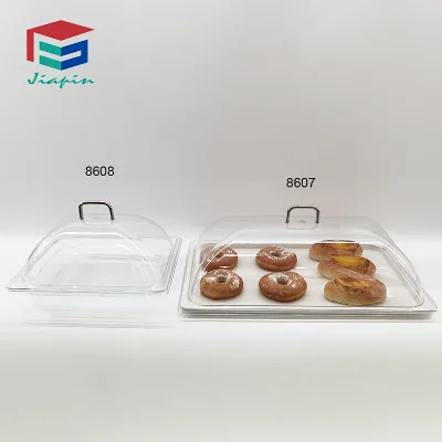 Crystal Clear Plastic Retangular Full Size 1/1 1/2 GN Pan Food Cover for Kitchen Canteen Used