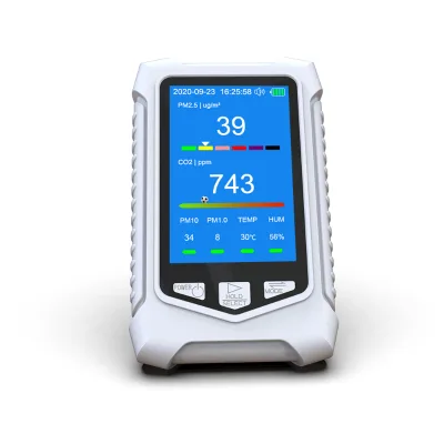Indoor Air Quality Analyzer LCD Display 2000mAh Rechargeable Battery Sampling Every 1.5 Seconds With History Storage OEM ODM