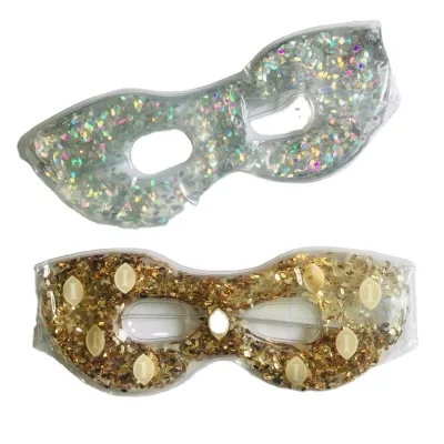 China OEM Custom Elastic Adjustable Straps Gel Pack Hot Cold Gel Eye Mask for Freezing/microwave
