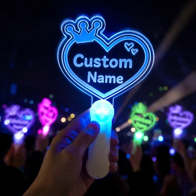 Custom K-Pop Lightstick Manufacturer Wholesale OEM Fan Made Idol Acrylic LED Light Stick Bulk Low MOQ for Kpop Concert Events