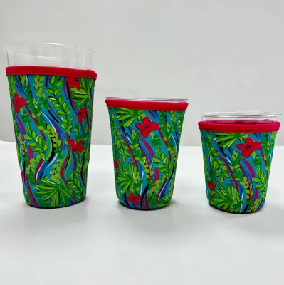 3 Pack Reusable Sleeve for Iced Coffee Cup, Coffee Neoprene Sleeve for Iced&Hot Drinks, Coffee Sleeve Compatible with Star Bucks