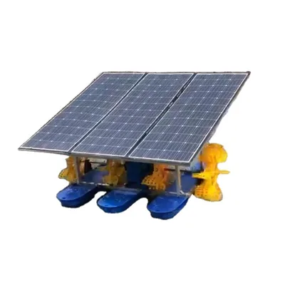 Hot Sale Solar Fish Pond Aerator 48V DC Waterwheel Aeration Floating Waterwheel Type Aerator