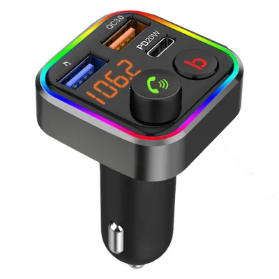 2022 New QC3.0 Car Mobile Phone Charger C-pd20w Bluetooth-receiver, Bluetooth-mp3 Player FM Transmitter Usb Portable MP3 Abarth
