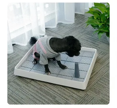 Indoor Dog Toilet Wall Pet Urinal Bedpan with Easy Clean Wash Tray Reusable Pee Loo Pad Cleaner-Fixed Urination Dog Toilet