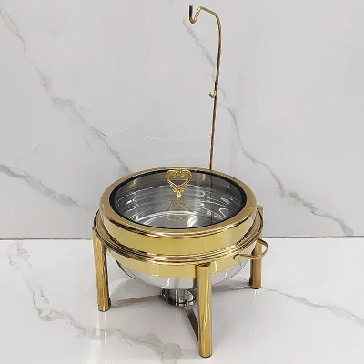 Dining Ustensiles De Cuisine Pas Cher Arabic Style Kitchen Buffet Chauffe Nourriture Food Warmer Gold Hanging Chaffing Dishes