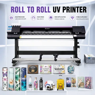 Mycolor Factory 1.6/1.8m 6ft I3200U1 Head Digital Uv Roll to Roll Printer Printing Outdoor Banner Car Sticker Mesh Vinyl Machine