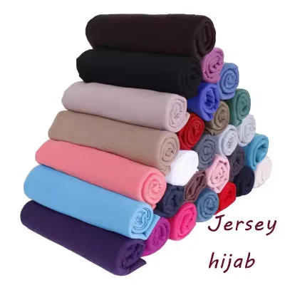 Women's New Solid Color Long Winter Headscarf Polyester High-quality Anti-shrink Warm Muslim Headscarf for Adults for Spring