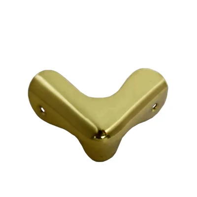 Steel Metal Brass Plated Corner Protector for Furniture Wooden Box Decorative Accent 45x45x16mm Decatur Brand