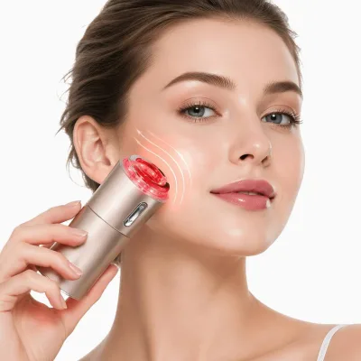 Wireless Face Neck Skin Lifting & Tightening Beauty Instrument Red Purple Green Color & 3 Modes Vacuum Cupping Massage Device