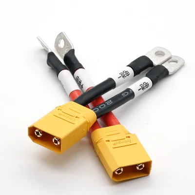 XT90 Plug to 10-5 Circle Terminal Copper Conductor Rubber Insulation Battery Connection Cable for Auto Applications