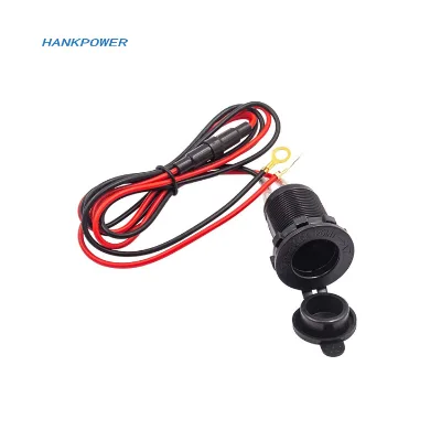 12V 24V Cigarette Lighter Female Seat Fixed Thread Installation Car Charger Car Motorcycle Change Power Socket with Waterproof