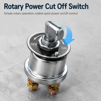 125A High Current Battery Master Switch - Heavy Duty Zinc Alloy Power Cut-off Isolator with Pure Copper Studs for Trucks.