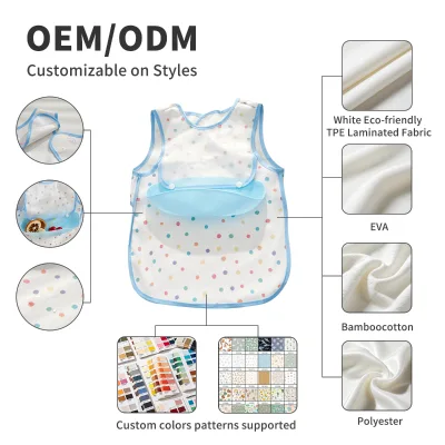 Happyflute Organizer Custom-Made Baby Bib Skin-Friendly and Soft Kids Wear Washable