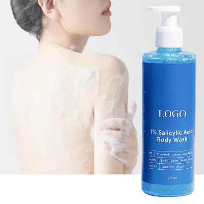 Custom Label Body Wash Anti-acne Body Wash with Salicylic Acid and Hyaluronic Acid, Moisturizing Deep Cleansing Body Wash