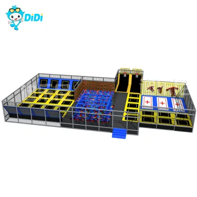 Indoor Trampoline Basketball Playground Trampoline Park with Custom Size  Made From PVC and Plastic Playground Material
