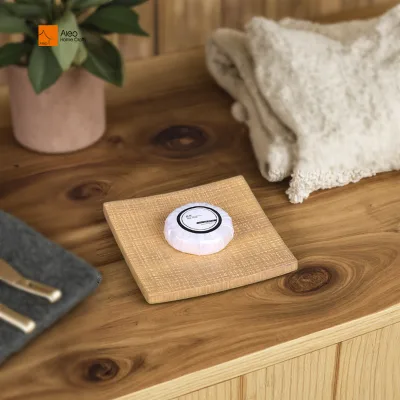 Wholesale Eco-Friendly ALEO Imitated Wooden Grain Resin Square Soap Dish Colorful Hotel Bathroom Set Storage Tray Holder