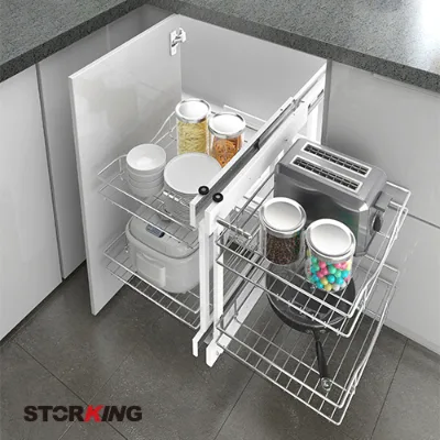 Modular Home Organization System Kitchen Blind Storage Premium Products Pull-out Baskets for Kitchen Cabinets Corner