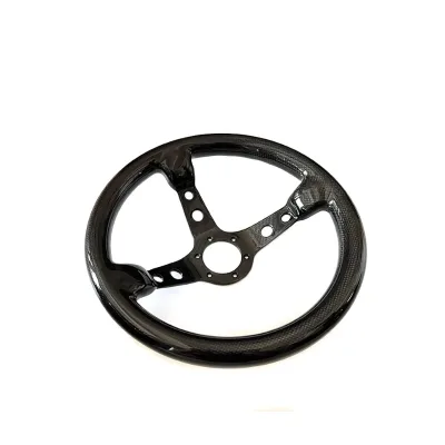 Lightweight High Strength 3K Twill / Plain / Forged Carbon Fiber Steering Wheel for Auto Modification