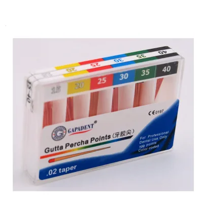 Dental consumables material gutta percha points