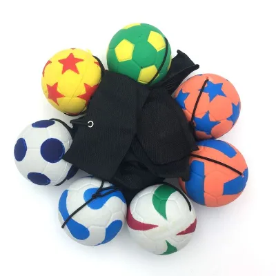 Colorful Solid Foam Rubber Ball with Elastic String Wrist Band Bounce Ball Return Rubber Toy Ball