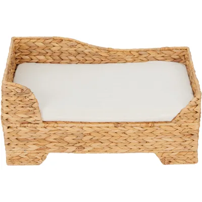 High end quality gift for pet wicker cat bed for indoor and outdoor cat basket with handles wicker design round Cat Home