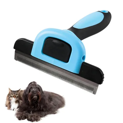 Stainless Steel Luxury Eco-Friendly Deshedding Brush for Cats Short Hair Grooming Comb Highly Effective