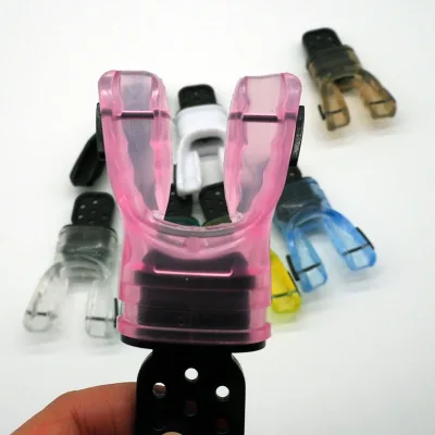 Scuba Diving Clear Silicone Octopus Snorkel Mouthpiece Color Tab