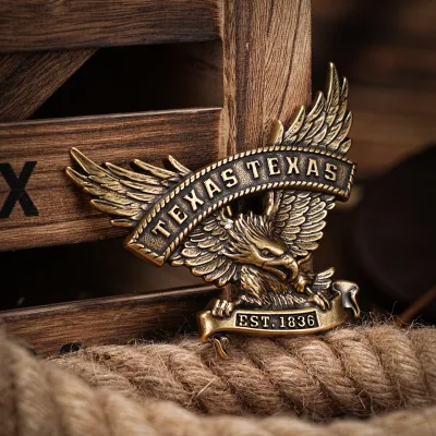 Wowei Men's DIY Retro Western Texas Eagle Belt Buckle Western Cowboy Belt Buckle 40mm Vintage Heavy Duty Belt Buckle