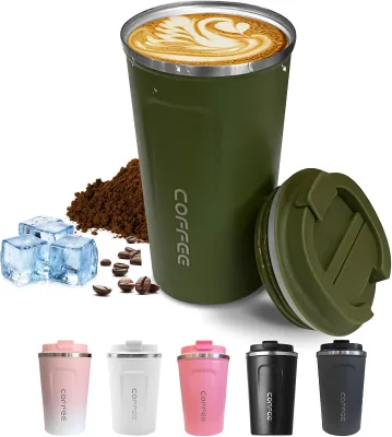 2026 New Double Wall Stainless Steel Vacuum Smart Electronic Battery Powered Temperature Display LED Lid Portable Car Coffee Mug