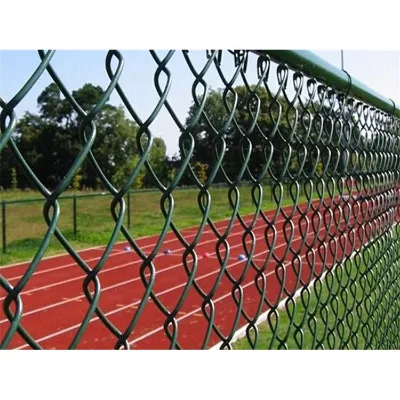 Chain Link Wire Mesh Fence Silver Galvanized Yard Fence Chain Link Wire Mesh Roll