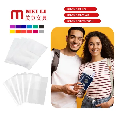 Personalized Printed Clear Blank Book Covering PVC Frosted Notebook Book Cover for Passport Protector