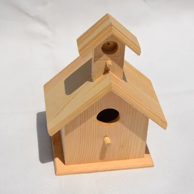 Factory Customized Raw Wood Pet Bird Nest for Outdoor Use