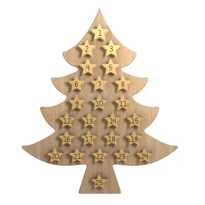 Custom Christmas Tree Shape Calende Christmas Gift Paper Box Advent Calende