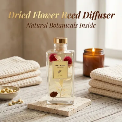 New Design Custom 150ml Blooming Bouquet Fragrance Reed Diffuser, Gift Box Packed for Tabletop for Shop Display