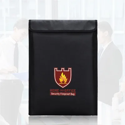 Household Durable Securities Note File Cash Passports Documents Safe Storage Small Zipper Waterproof and Fireproof Money Bag
