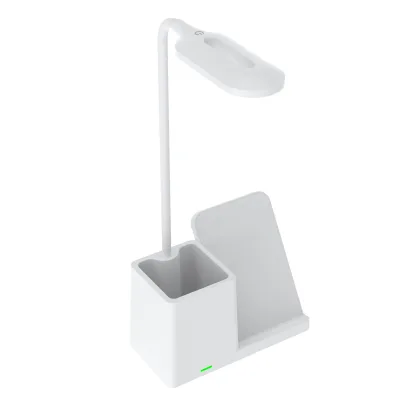 Multi Functional Pen Holder Container 10W Fast Charging Desk Lamps 3 in 1 Wireless Charger LED Lamp