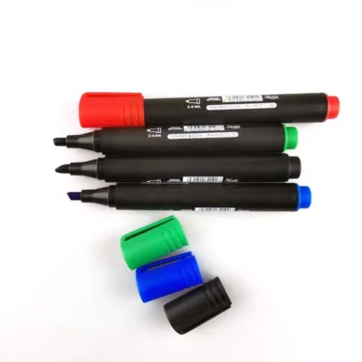 Wholesale Price Plastic 12 Pcs/Box Blue Red Black Green Bullet Pens Permanent Marker Pen