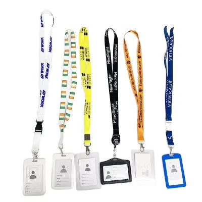 Heat Transfer Printed Promotional Nylon Lanyard with Metal Hook Durable Neck Lanyard Drop-proof Convertible Neck Strap