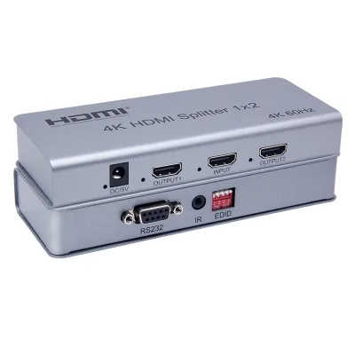 HDMI Splitter 1X2,2021 4K Splitter 1 in 2 Out Simultaneous 4K/3D/1080P Support HDMI TV Stick Display Projector HDTV/DVD/DVR