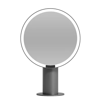 Slim Waist High-Value Aluminum Art Deco LED Light Large Size Makeup Mirror Desktop Small High-End Student Dormitory Special Home