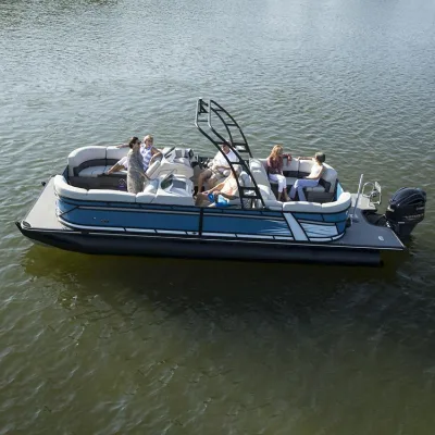 2022 New Aluminum Tritoon Luxury Party Pontoon Boat with Motor