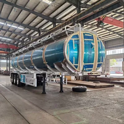 9000-Gallon Polish Aluminum Body Mount Fuel Gasoline Tanker Trailer Semi-Trailer Type