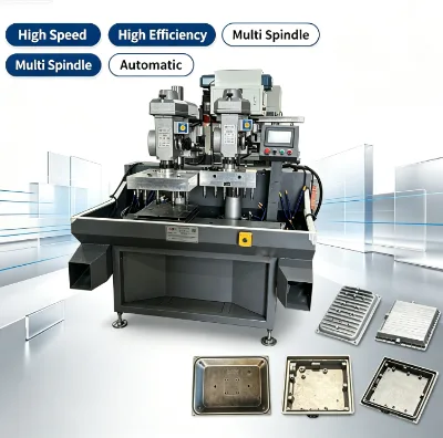 Double Head Auto Feed Drill Tap Machine With Separate Control Buttons for Precision Machining of Valve Cast Housing