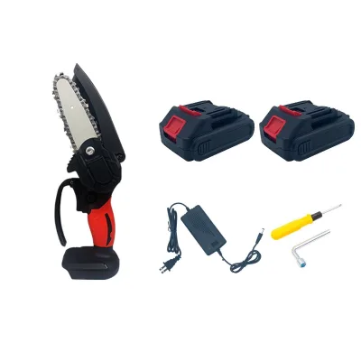 MEDBOT 4-Inch 21V Electric Cordless Chainsaw Two Batteries Powerful Motor DIY Wood Cutting Smooth Operation