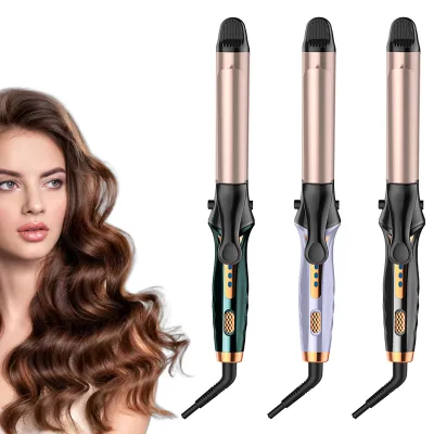 Professional Ceramic Long Barrel Hair Waver Customized French for Hotels Electric Portable LED Temperature Women's Hair Curler