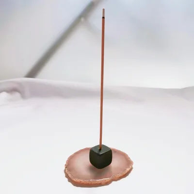 Diy Gems Factory direct glass obsidian incense burner holder natural crystal back flow holders