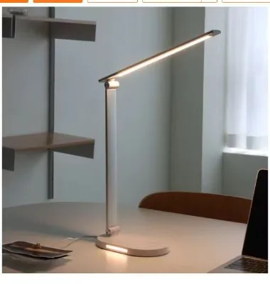Nordic Touch Intelligent Folding Lamp with USB Charging Dimmable White Shade for Household and Student Dormitory Learning
