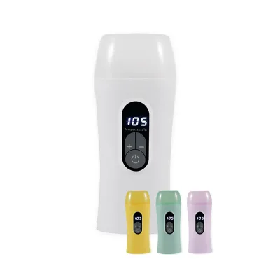 New Depilatory 100ml Wax Heater Mini Portable Cartridge Roller Wax Heater with Digital Display for Home Personal Care
